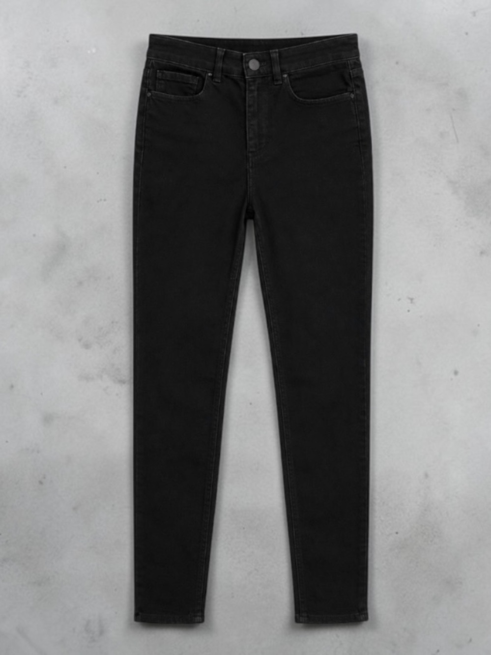 Theory New Skinny Jeans Black Coated Denim Size 26 NWT